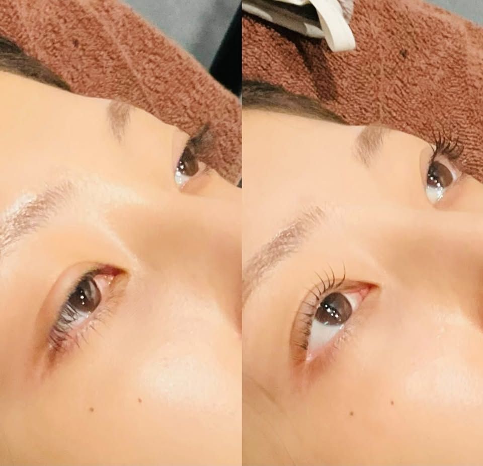 まつ毛パーマのビフォーアフター